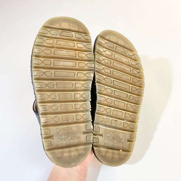 Doc Marten Y2K Vintage criss cross black leather slide sandal - Picture 5 of 8